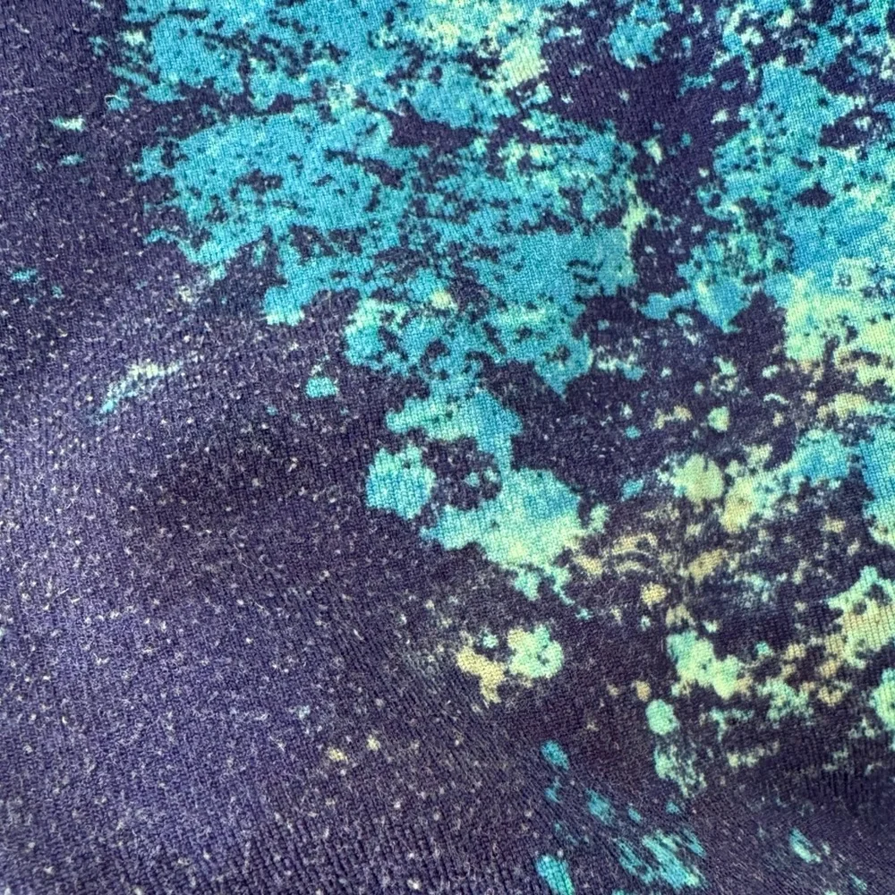 Athleta Splatter Be Free Knicker Crop Leggings Blue print size X-Small cropped - Picture 7 of 8